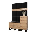 Zestaw mebli do przedpokoju MARTIS 4 garderoba z panelami tapicerowanymi