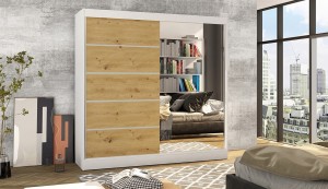 Szafa przesuwna z dużym lustrem MASTI III 200 cm