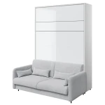 Łóżko chowane w szafie BC-12 z sofą BC-19 160x200 cm 