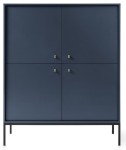 Komoda wysoka 125 cm MONA granat 