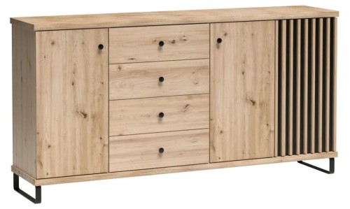 Komoda szeroka do salonu i sypialni z lamelami CALI 20.