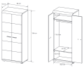 Wymiary szafy LINO