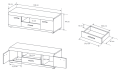 Wymiary szafki rtv LINO