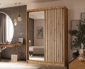 Szafa dwudrzwiowa z lustrem i lamelami LAMI 150