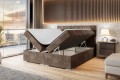 Duże i wygodne łóżko, dwuosobowe do sypialni PLATO- brązowy.