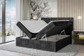 Duże i wygodne łóżko, dwuosobowe do sypialni PLATO- czarny.