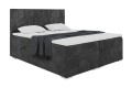 Duże i wygodne łóżko, dwuosobowe do sypialni PLATO- czarny.