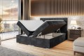 Duże i wygodne łóżko, dwuosobowe do sypialni PLATO- czarny.