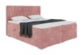 Duże i wygodne łóżko, dwuosobowe do sypialni PLATO- różowy.