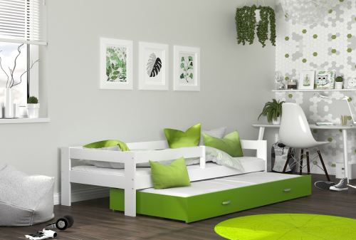 LUPO łóżko 160x200 Biało / Zielone