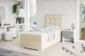 Eleganckie łóżko kontynentalne, pojedyncze do pokoju dziecka DENI-beżowy/ lewa.