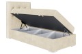 Eleganckie łóżko kontynentalne, pojedyncze do pokoju dziecka DENI-beżowy/ prawa.