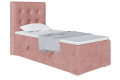 Eleganckie łóżko kontynentalne, pojedyncze do pokoju dziecka DENI-różowy/ prawy.