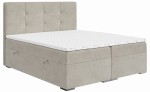 Łóżko pikowane z lamówką boxspring LOFTI