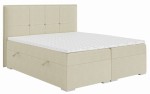 Łóżko typu boxspring z tapicerowanym zagłówkiem KERI