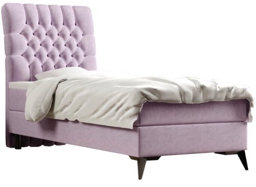 Łóżko dziecięce typu boxspring na metalowych nóżkach MOLI.