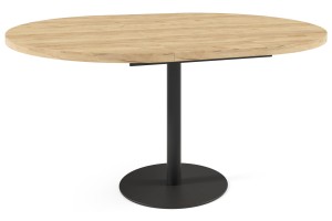 Stół rozkładany z okrągłą podstawą 100-138 cm BORTI