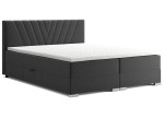 Łóżko typu boxspring z pojemnikiem ERNA zagłówkiem 