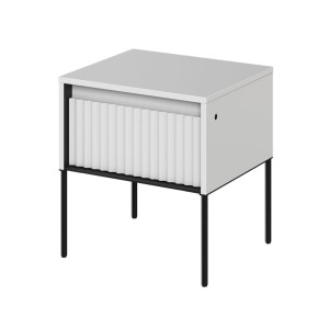 Stolik nocny z szufladą na czarnych nóżkach  LED TREND TR-10