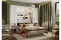 Przykładowa aranżacja półkotapczanu LENART BED CONCEPT BC z zagłówkiem i dostawkami.
