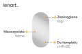 Wykonanie lustra naściennego zaokrąglone 90 cm HARMONY HR-04.