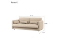 Sofa  BC-18 do półkotapczanu BED COCNEPT BC-01- boucle beżowy- wymiary.