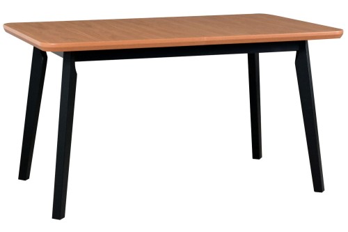 Stół jadalniany OSLO 8 dąb naturalny / czarna podstawa.