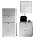 Zestaw do przedpokoju biały mat dąb sonoma NANTER 2P4P