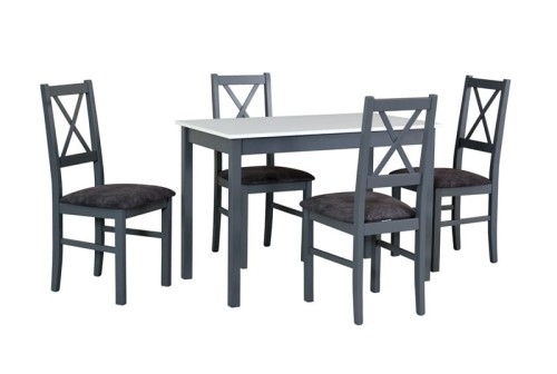 Zestaw do jadalni VAX II x BILO X Biały / Grafit