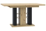 Stół rozkładany do jadalni 140 - 180 cm WILDIN dąb artisan / czarny