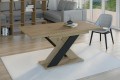Stół KAO kolor artisan czarny-rozłożony-bok - ujęcie z góry.