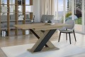 Stół KAO kolor artisan czarny-rozłożony-bok - ujęcie oddalone.