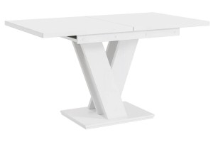 Stół rozkładany 120 cm - 160 cm biały mat VISA do salonu kuchni jadalni