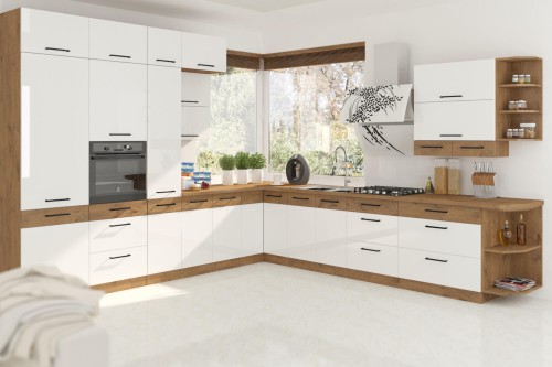 Virgo kuchnia nowoczesna biały połysk.