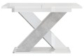 Stół Kao do jadalni biały połysk-beton- złożony.