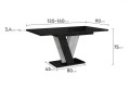 VINI stół do jadalni czarny-beton-wymiary.