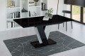 Stół nowoczesny VINI- czarny połysk-beton-bok-rozłożony.