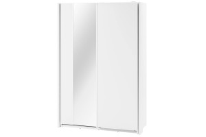 Szafa biała z lustrem 160 cm MAXI MX-02 z ramą MX-08