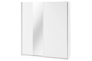 Szafa dwudrzwiowa biała 210 cm  MAXI MX-04 listą LED MX-08 