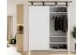 Szafa MAXI MX (3,4)-otwarta -szafa biała z lustrem.