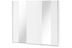 Szafa biała szeroka 260 cm MAXI MX-06 listą LED MX-08