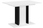 Stół rozkładany mały 100-140 cm biały-czarny mat WODIN MINI