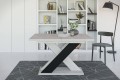 Nowoczesny stół jadalniany KAO beton k350- czarny mat- złożony.