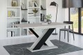 Stół jadalniany KAO beton k350- czarny mat- rozłożony.