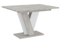 Stół rozsuwany do jadalni VINI beton-biały mat-złożony.