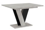  Stół szeroki rozkładany 120 - 160 cm beton k350-czarny mat VINI 
