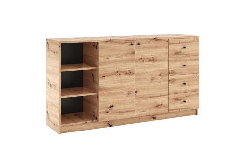Komoda szeroka z półkami EZRA E5
