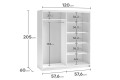 Szafa DRAX 120 wymiary