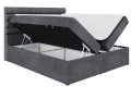 Łóżko Karim boxspring ciemnoszary-otwarty.