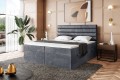Łóżko Karim boxspring nowoczesny ciemnoszary-zamknięty.